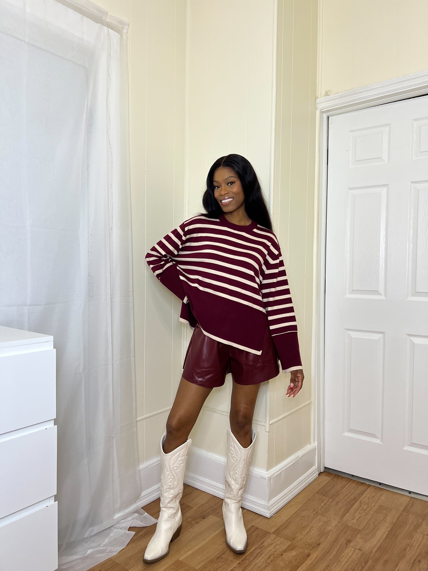 Cafe Striped Sweater