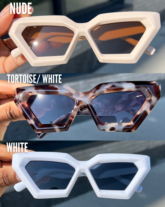 geometric cateye sunglasses