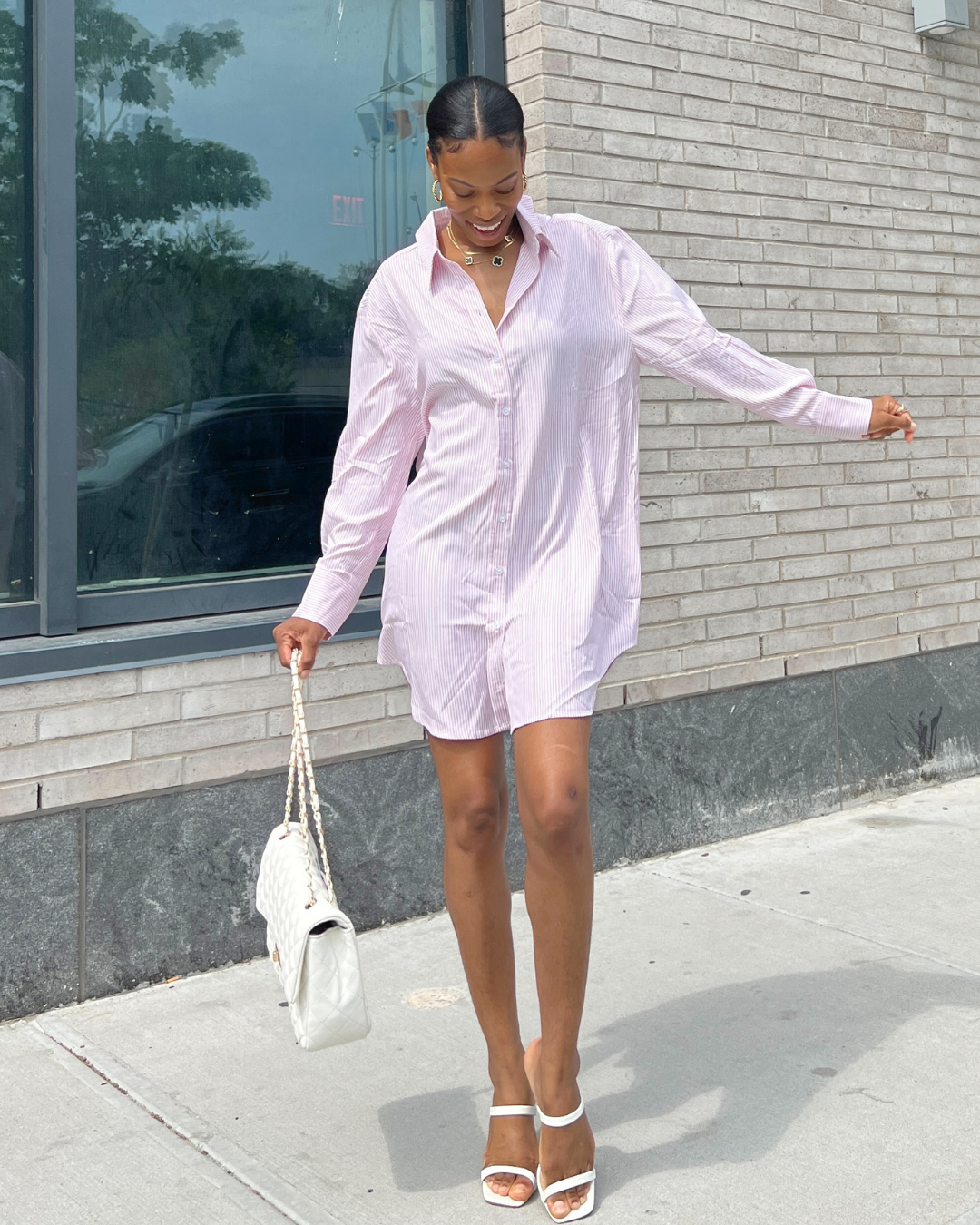 LONG SLEEVE SHIRT DRESS