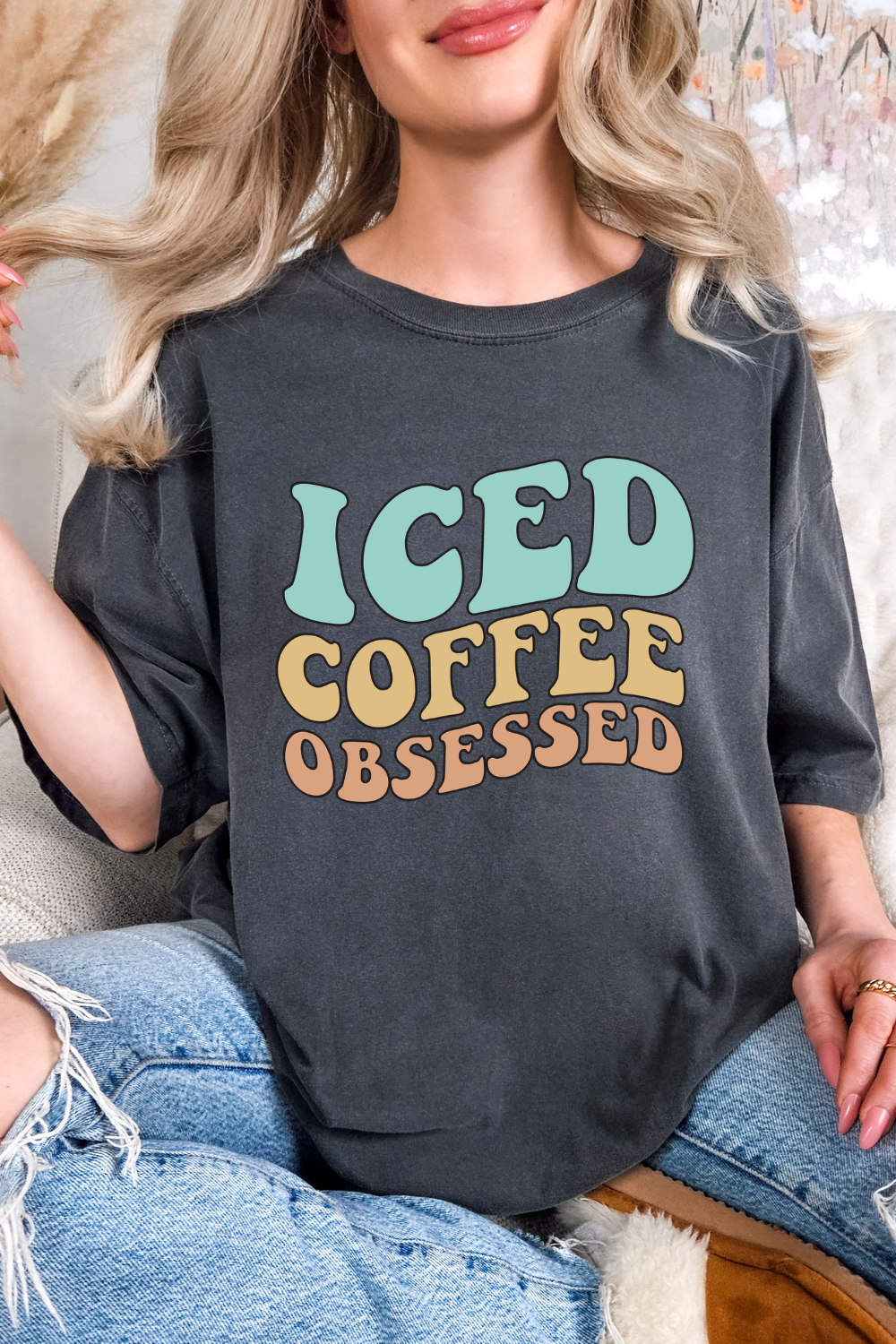 iced coffee graphic t-shirt