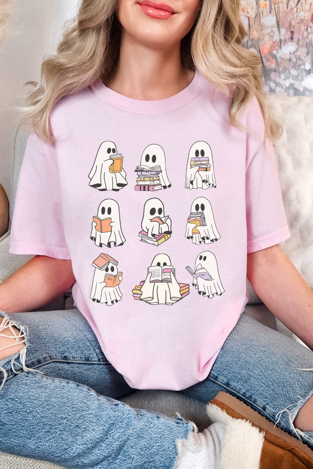 Ghost Book Lover Tshirt