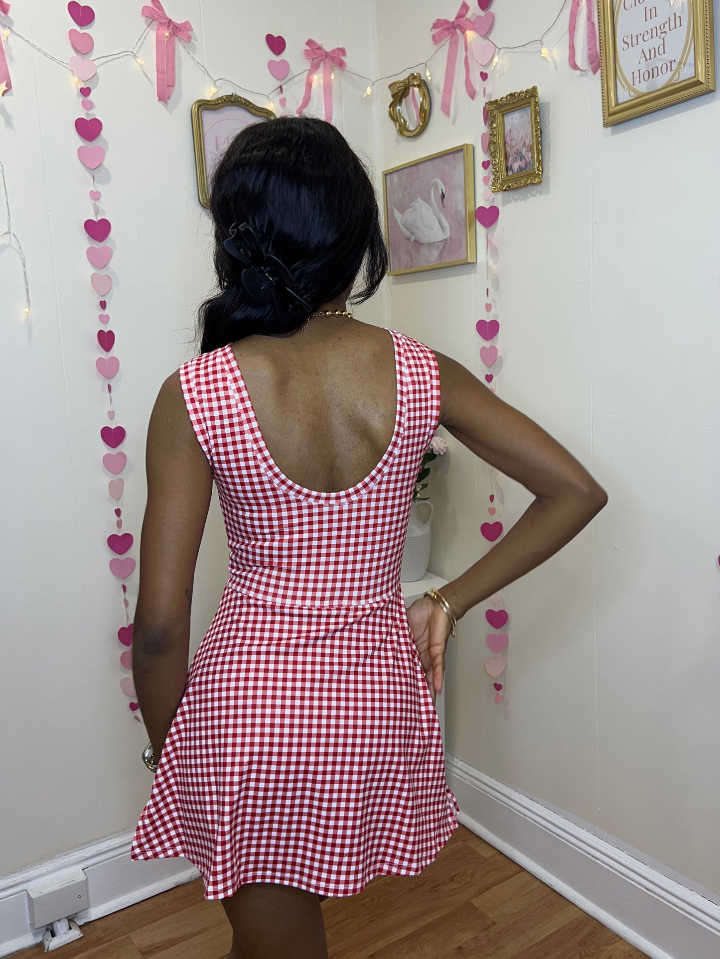 Daydream Gingham Dress (Red)