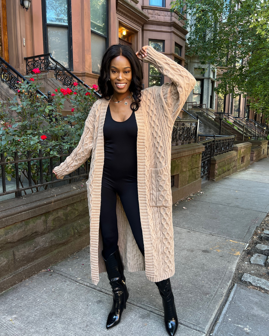 Knit Open Long Cardigan