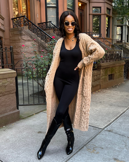 Knit Open Long Cardigan