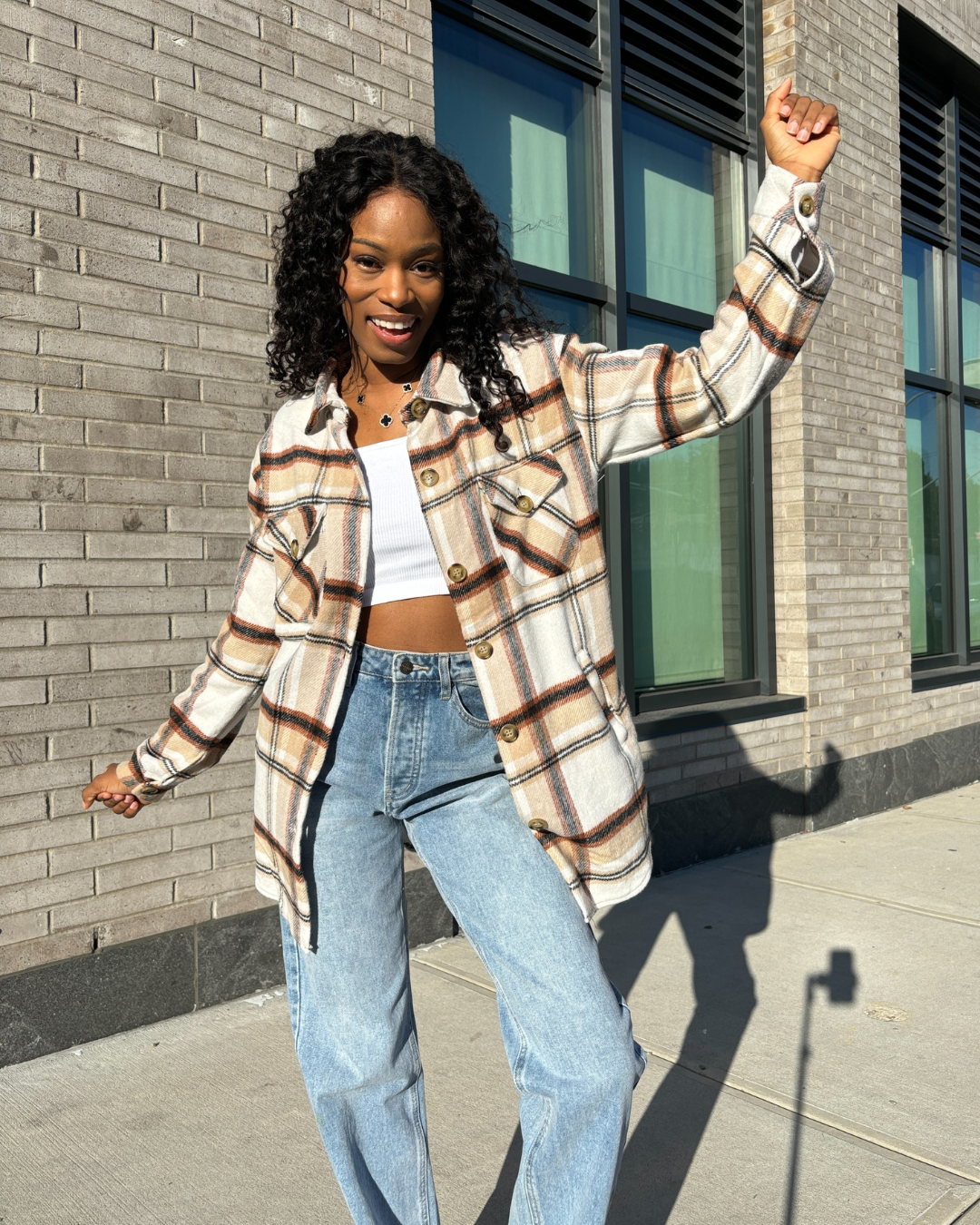 women'a flannel shacket