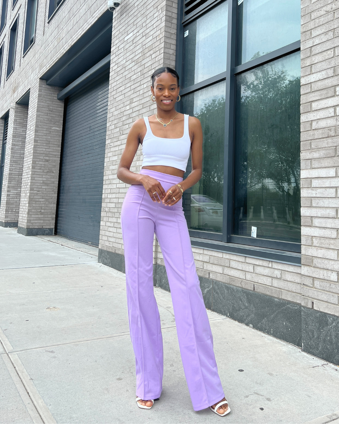 purple dress pants women High Waisted Dress Pants – Luxe Muse