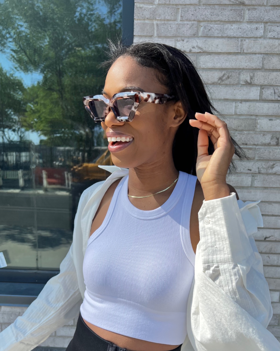 Geometric Cateye Sunglasses