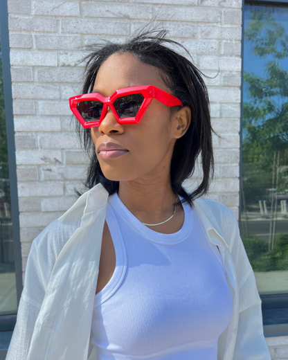 Geometric Cateye Sunglasses